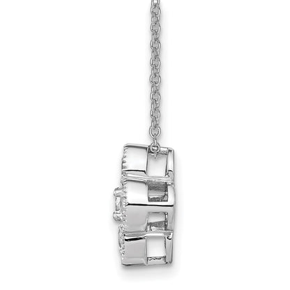 True Origin Lab Grown Diamond VS+ F+ Complete 18 in Bloom Floral Necklace