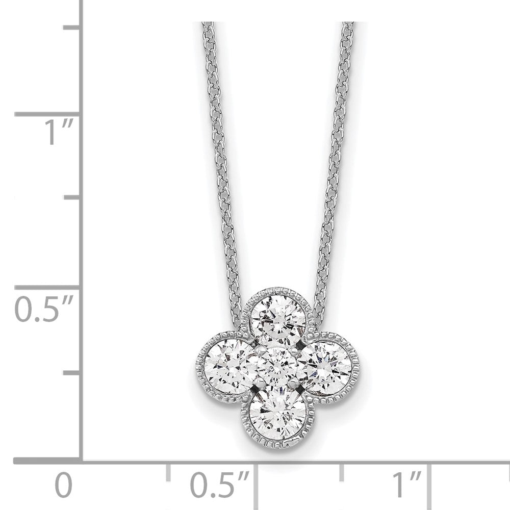 True Origin Lab Grown Diamond VS+ F+ Complete 18 in Bloom Floral Necklace