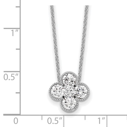 True Origin Lab Grown Diamond VS+ F+ Complete 18 in Bloom Floral Necklace