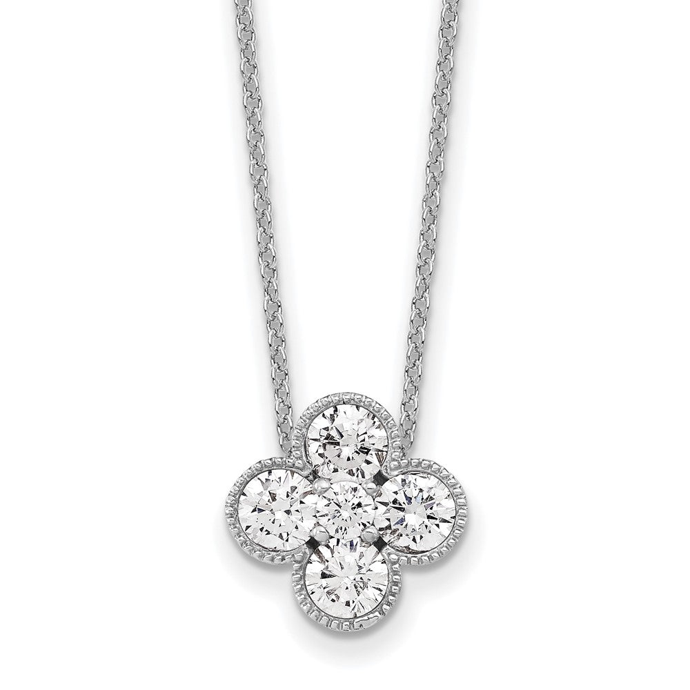 True Origin Lab Grown Diamond VS+ F+ Complete 18 in Bloom Floral Necklace
