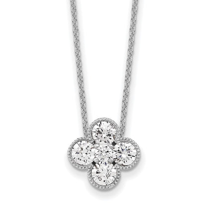True Origin Lab Grown Diamond VS+ F+ Complete 18 in Bloom Floral Necklace
