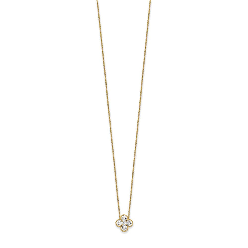 True Origin Lab Grown Diamond VS+ F+ Complete 18 in Bloom Floral Necklace