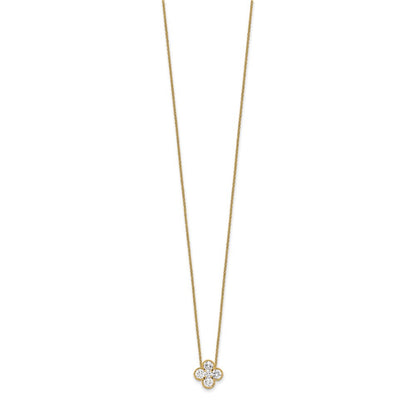 True Origin Lab Grown Diamond VS+ F+ Complete 18 in Bloom Floral Necklace