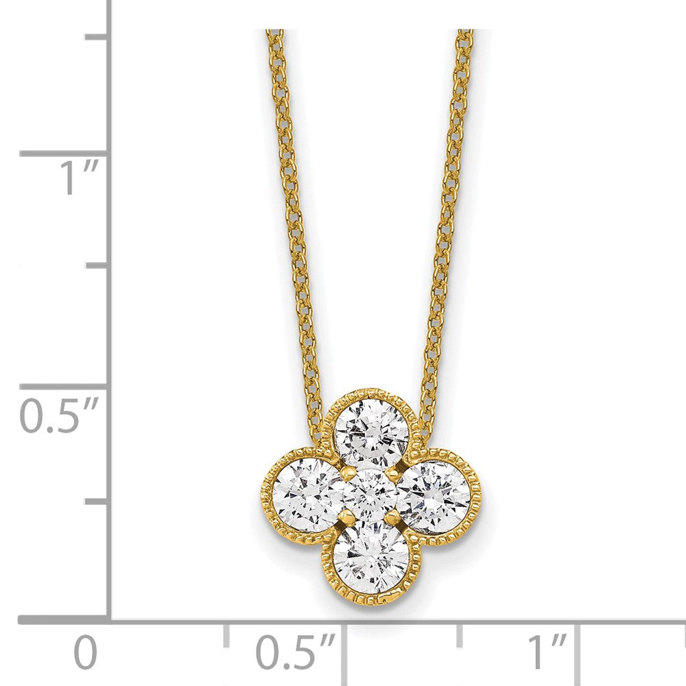 True Origin Lab Grown Diamond VS+ F+ Complete 18 in Bloom Floral Necklace