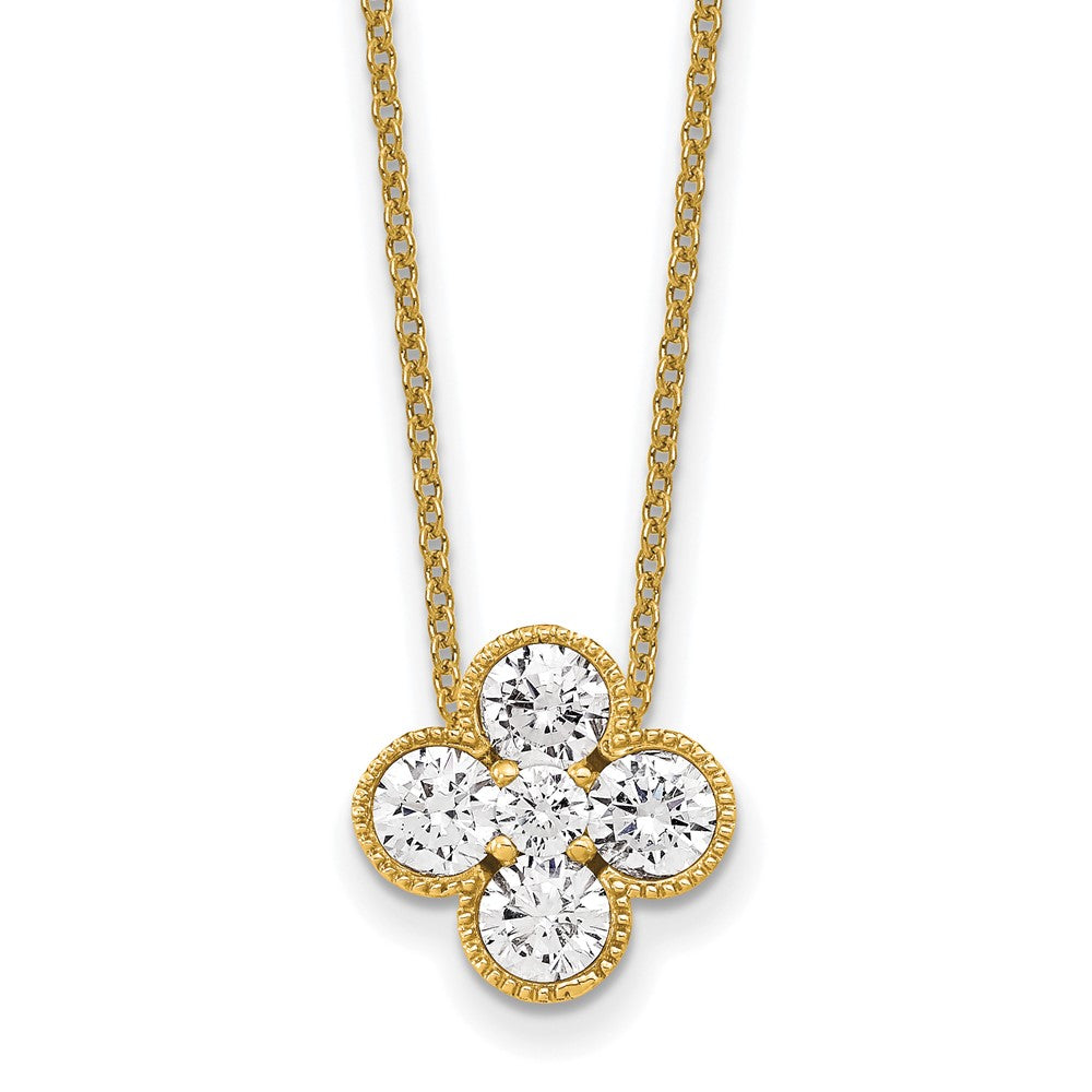 True Origin Lab Grown Diamond VS+ F+ Complete 18 in Bloom Floral Necklace