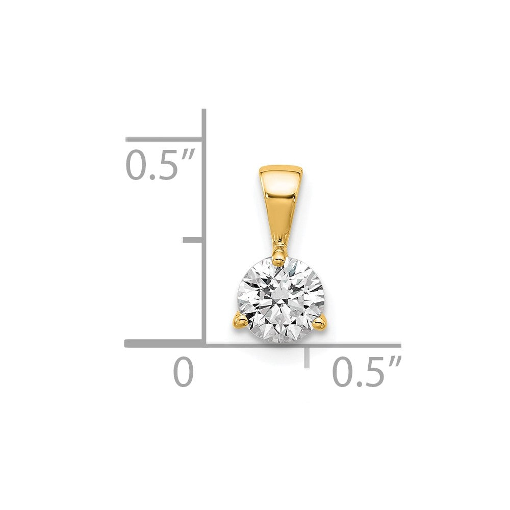Lab Grown Diamond VS/SI+ G+ Three Prong Complete Solitaire Pendant