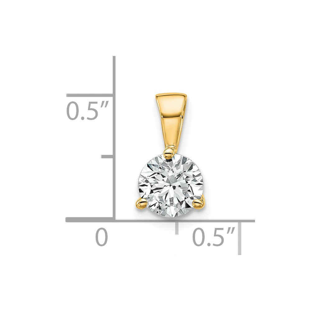 Lab Grown Diamond VS/SI+ G+ Three Prong Complete Solitaire Pendant