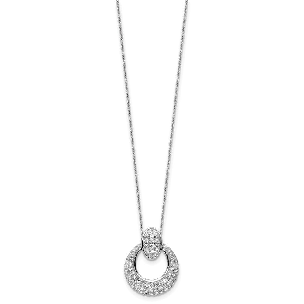 True Origin Lab Grown Diamond VS+ F+ 18 in Complete Circle Pendant Necklace