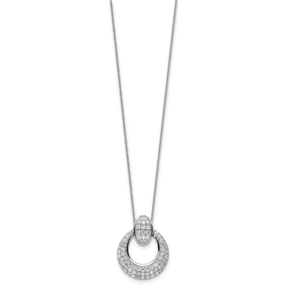 True Origin Lab Grown Diamond VS+ F+ 18 in Complete Circle Pendant Necklace
