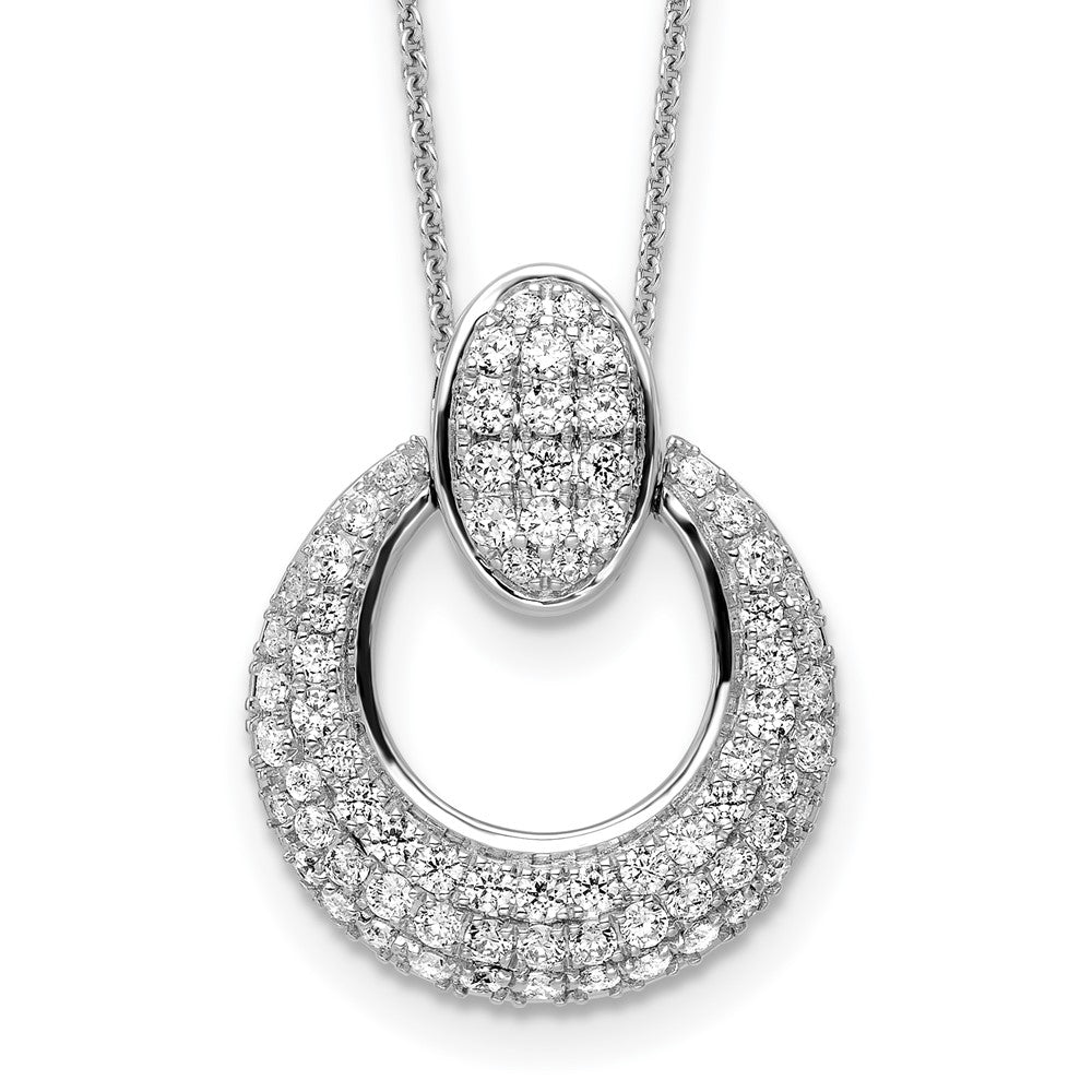 True Origin Lab Grown Diamond VS+ F+ 18 in Complete Circle Pendant Necklace