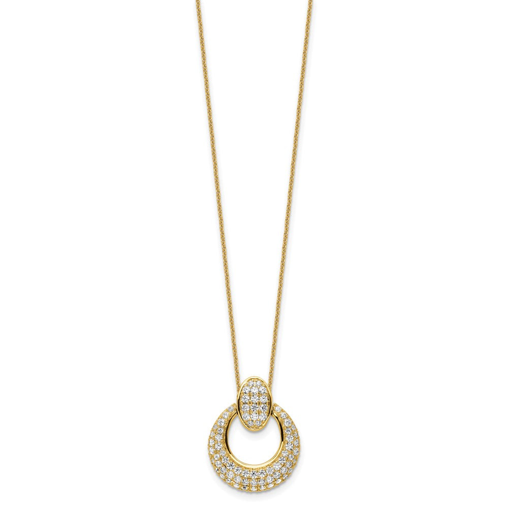 True Origin Lab Grown Diamond VS+ F+ 18 in Complete Circle Pendant Necklace