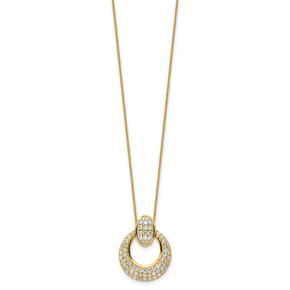 True Origin Lab Grown Diamond VS+ F+ 18 in Complete Circle Pendant Necklace