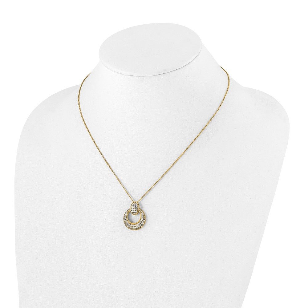 True Origin Lab Grown Diamond VS+ F+ 18 in Complete Circle Pendant Necklace