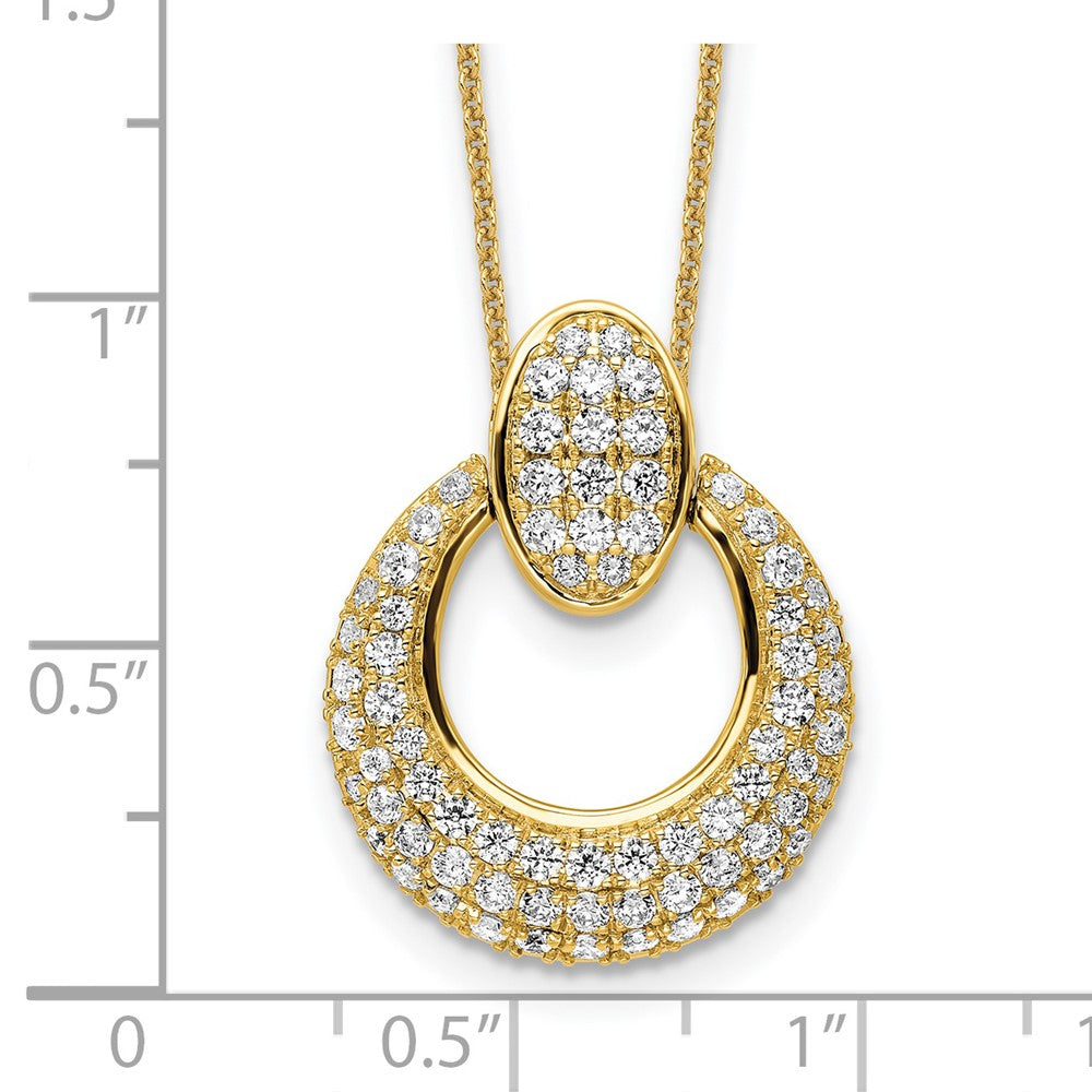 True Origin Lab Grown Diamond VS+ F+ 18 in Complete Circle Pendant Necklace