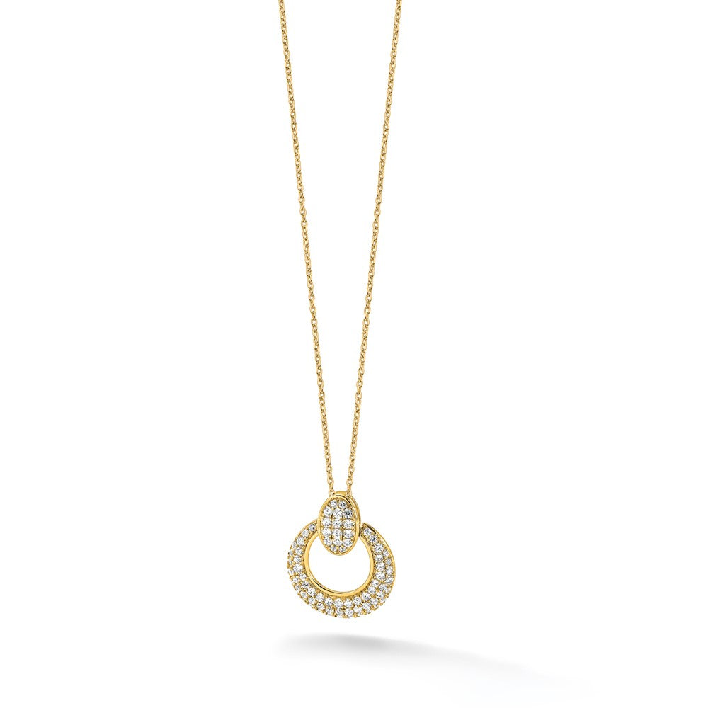 True Origin Lab Grown Diamond VS+ F+ 18 in Complete Circle Pendant Necklace