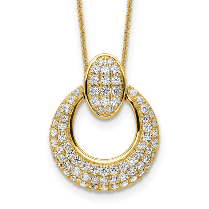 True Origin Lab Grown Diamond VS+ F+ 18 in Complete Circle Pendant Necklace