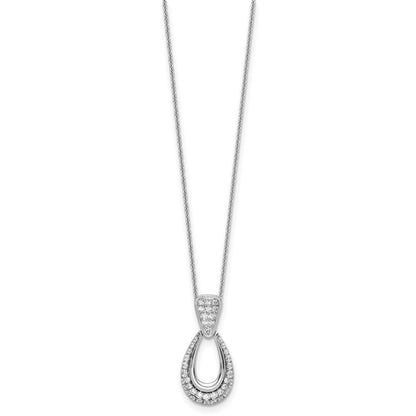 True Origin Lab Grown Diamond VS+ F+ 18 in Complete Teardrop Necklace
