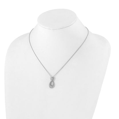 True Origin Lab Grown Diamond VS+ F+ 18 in Complete Teardrop Necklace