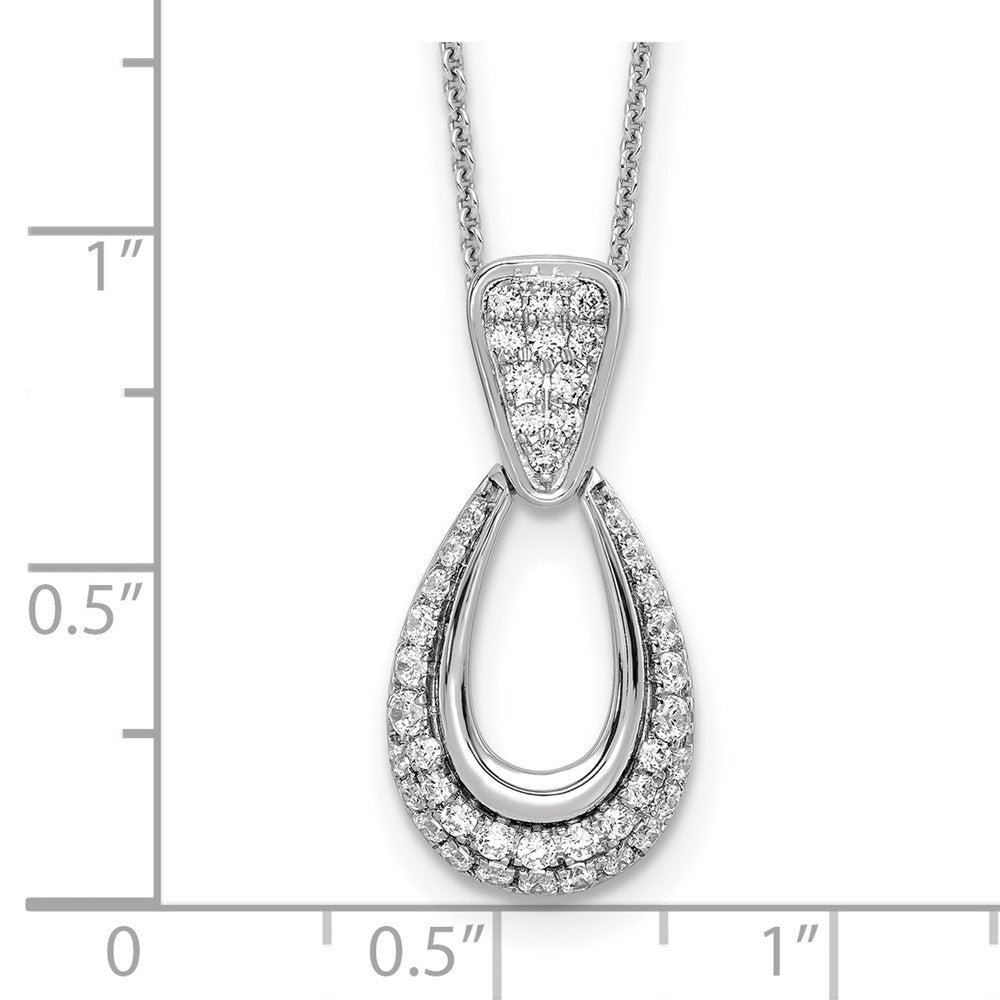 True Origin Lab Grown Diamond VS+ F+ 18 in Complete Teardrop Necklace
