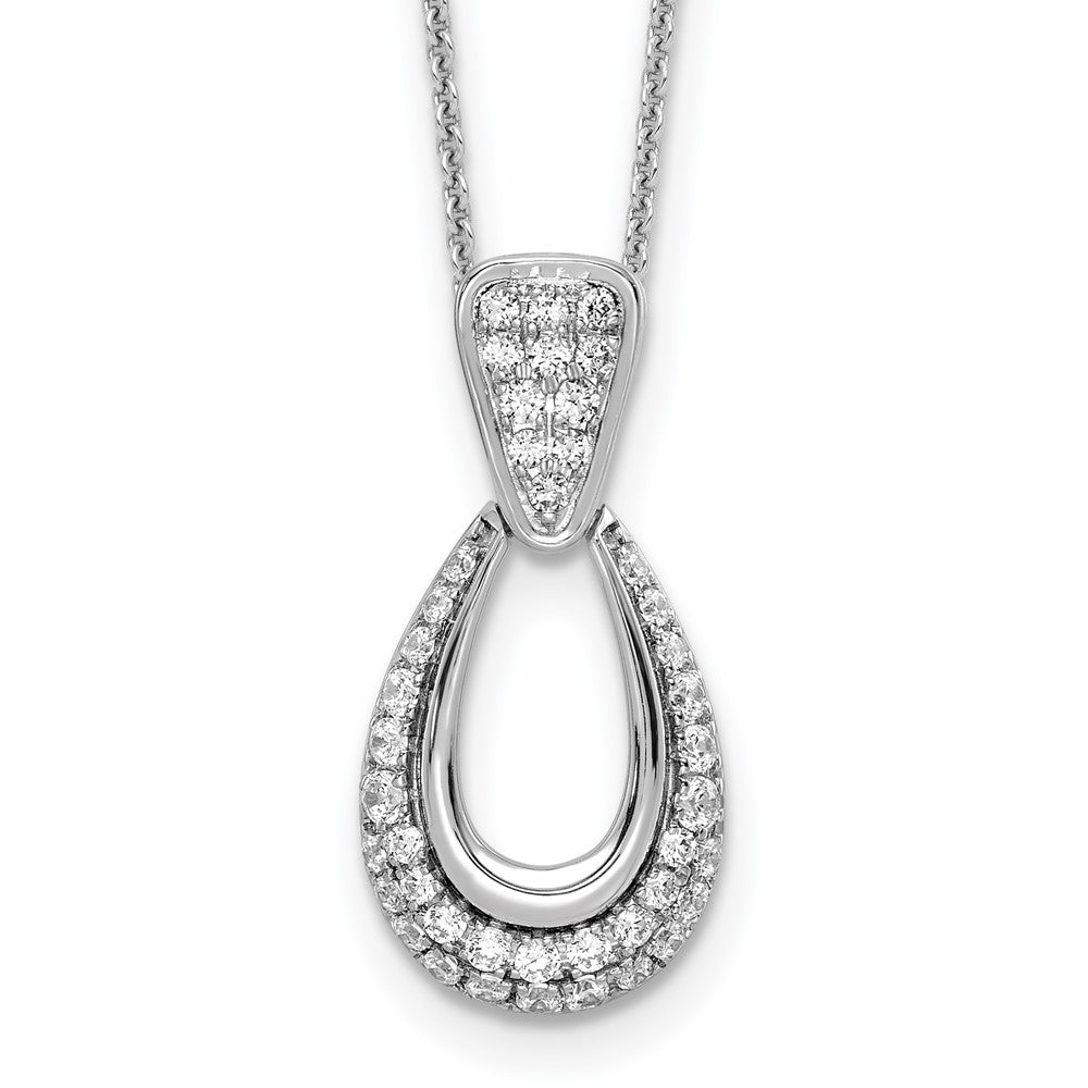 True Origin Lab Grown Diamond VS+ F+ 18 in Complete Teardrop Necklace