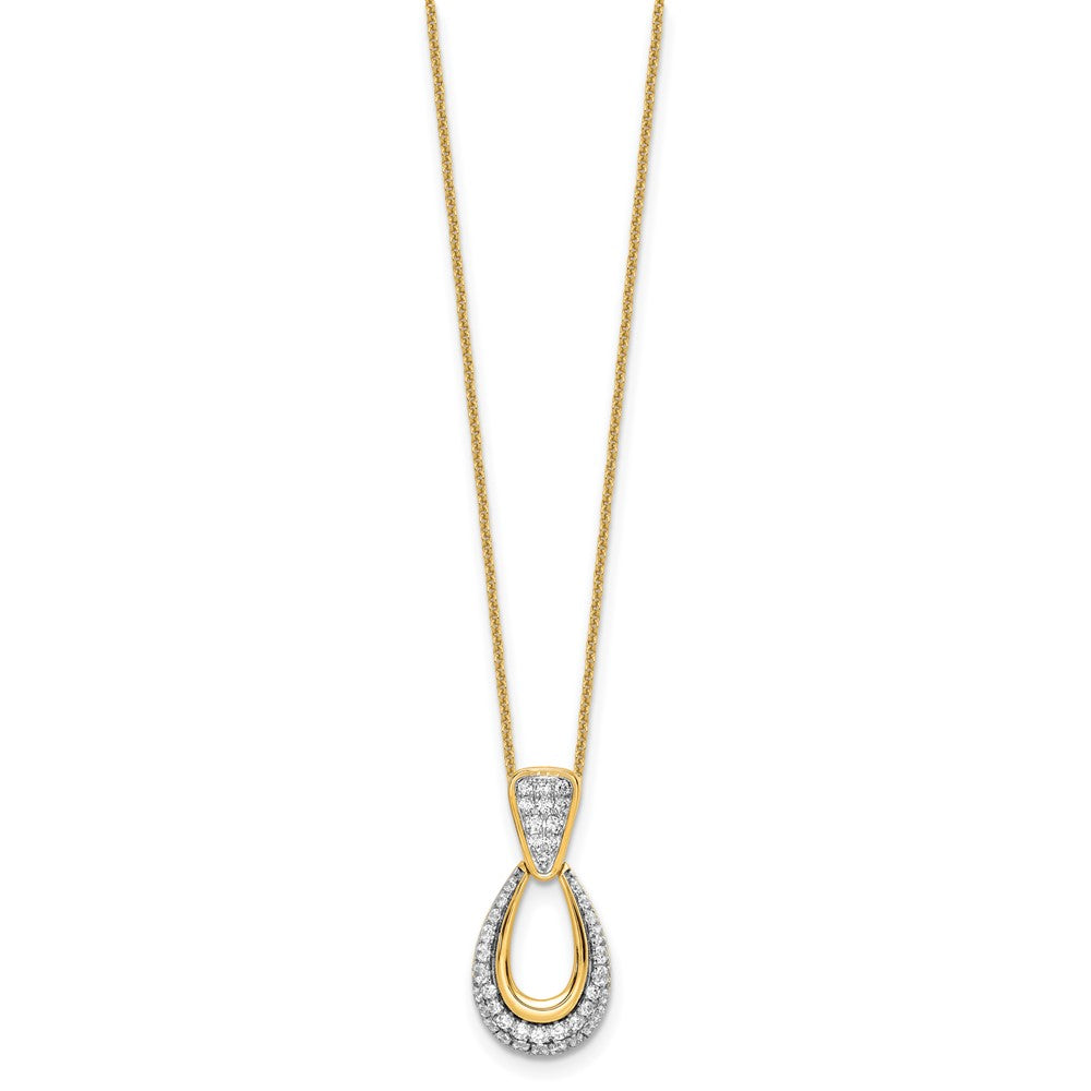 True Origin Lab Grown Diamond VS+ F+ 18 in Complete Teardrop Necklace