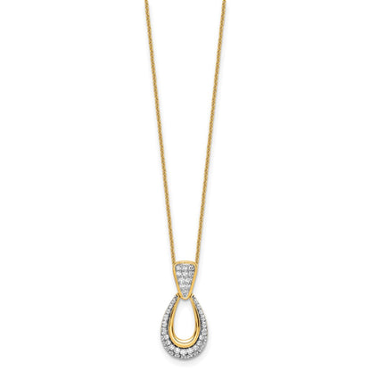 True Origin Lab Grown Diamond VS+ F+ 18 in Complete Teardrop Necklace