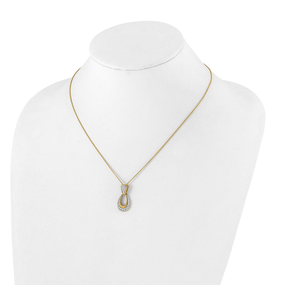 True Origin Lab Grown Diamond VS+ F+ 18 in Complete Teardrop Necklace