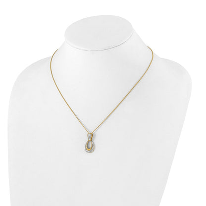 True Origin Lab Grown Diamond VS+ F+ 18 in Complete Teardrop Necklace