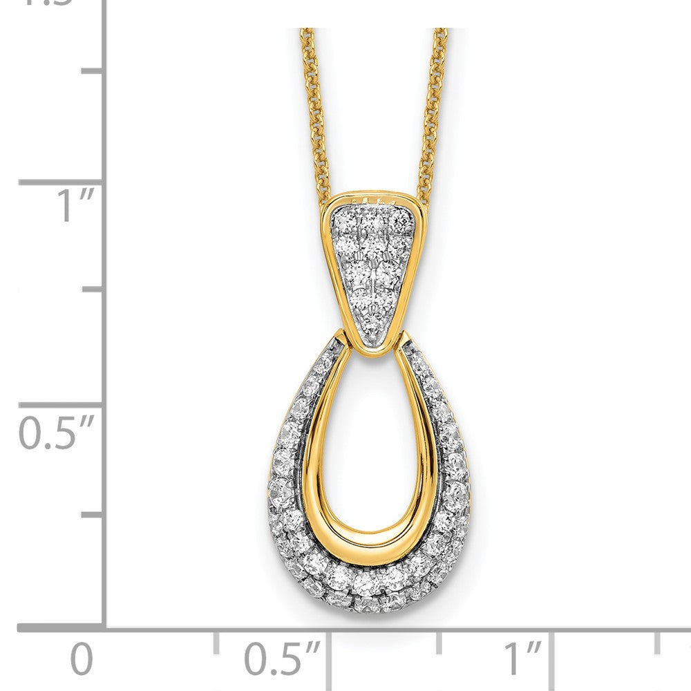 True Origin Lab Grown Diamond VS+ F+ 18 in Complete Teardrop Necklace