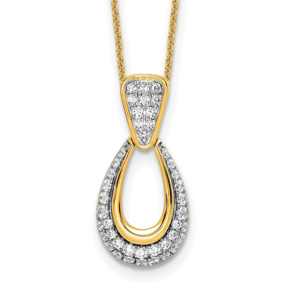 True Origin Lab Grown Diamond VS+ F+ 18 in Complete Teardrop Necklace