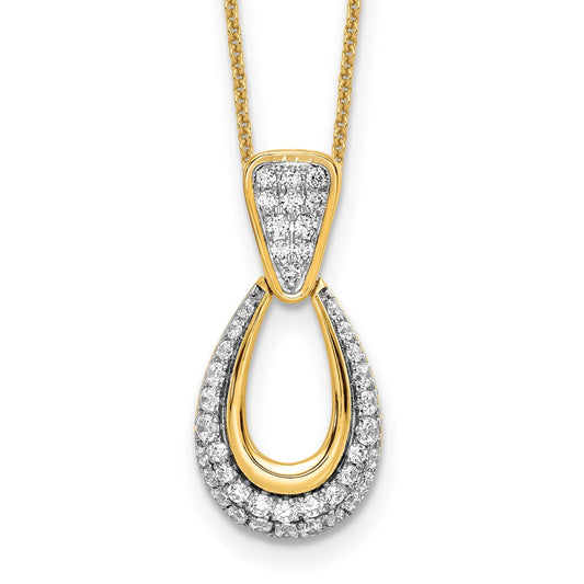 True Origin Lab Grown Diamond VS+ F+ 18 in Complete Teardrop Necklace