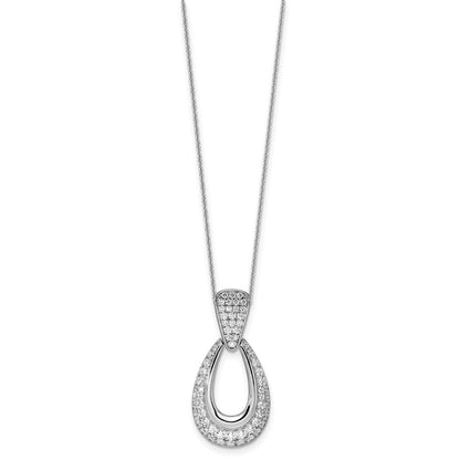True Origin Lab Grown Diamond VS+ F+ 18 in Complete Teardrop Necklace