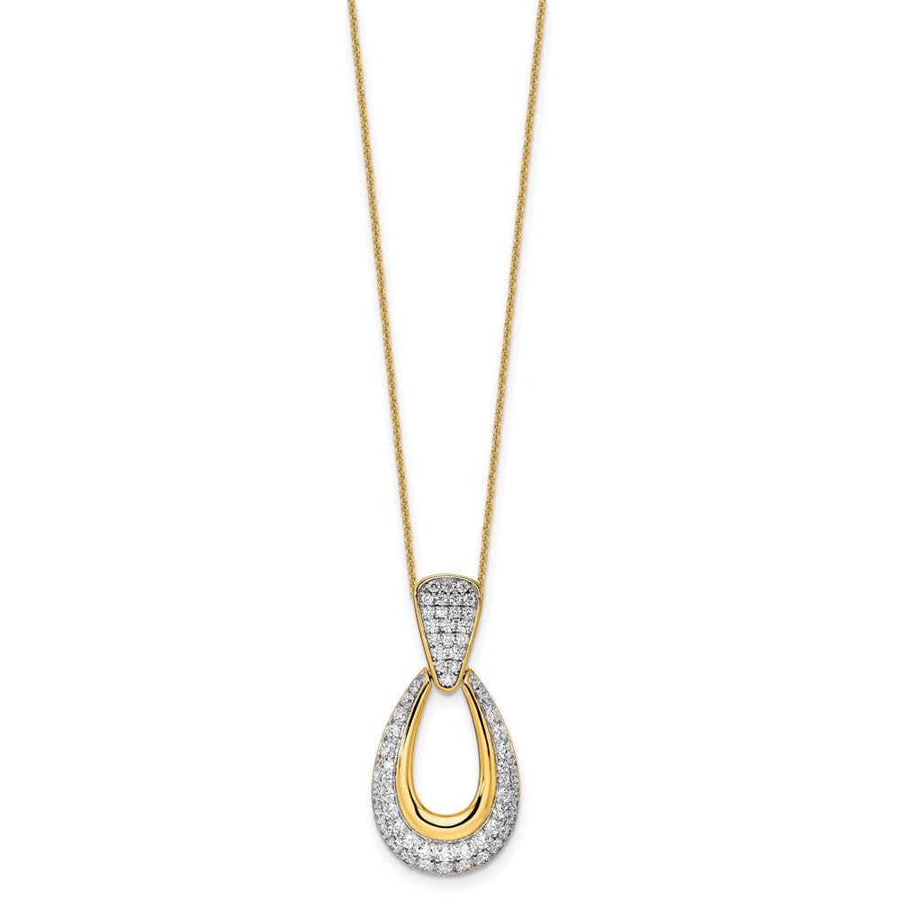 True Origin Lab Grown Diamond VS+ F+ 18 in Complete Teardrop Necklace