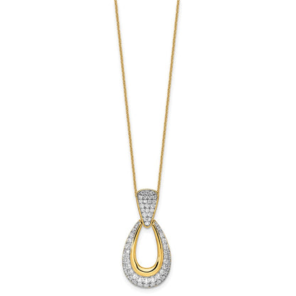 True Origin Lab Grown Diamond VS+ F+ 18 in Complete Teardrop Necklace