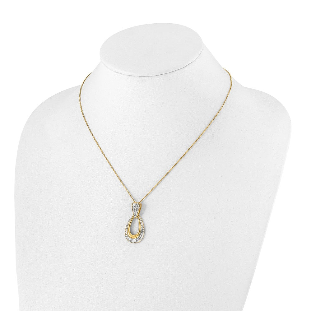 True Origin Lab Grown Diamond VS+ F+ 18 in Complete Teardrop Necklace