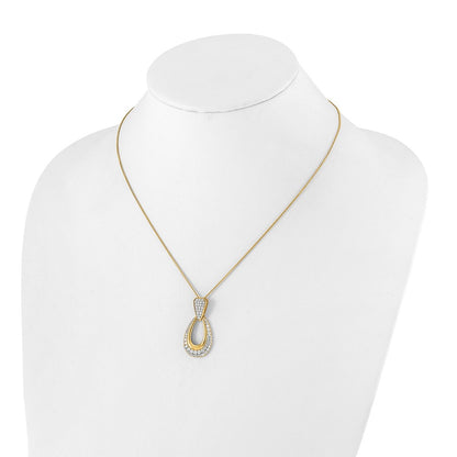 True Origin Lab Grown Diamond VS+ F+ 18 in Complete Teardrop Necklace