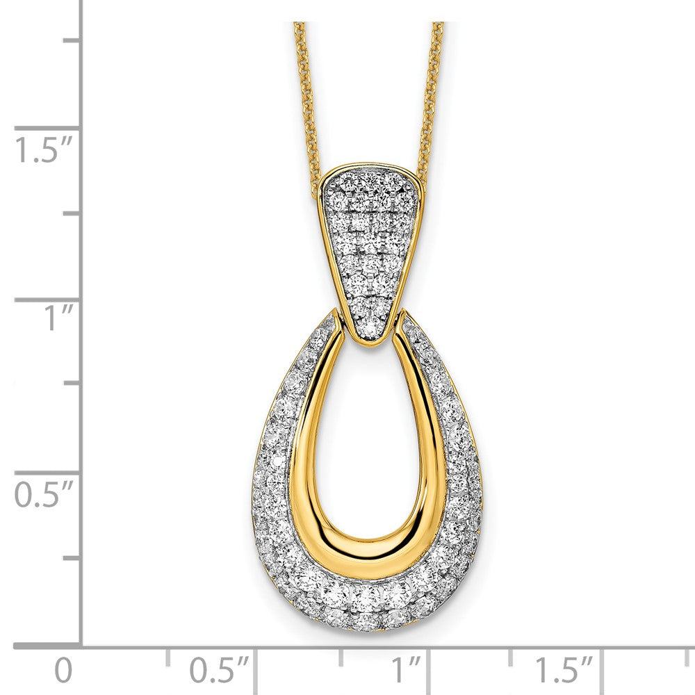 True Origin Lab Grown Diamond VS+ F+ 18 in Complete Teardrop Necklace
