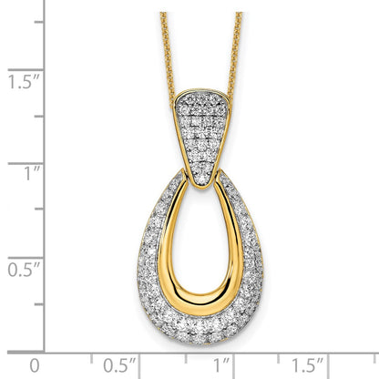 True Origin Lab Grown Diamond VS+ F+ 18 in Complete Teardrop Necklace