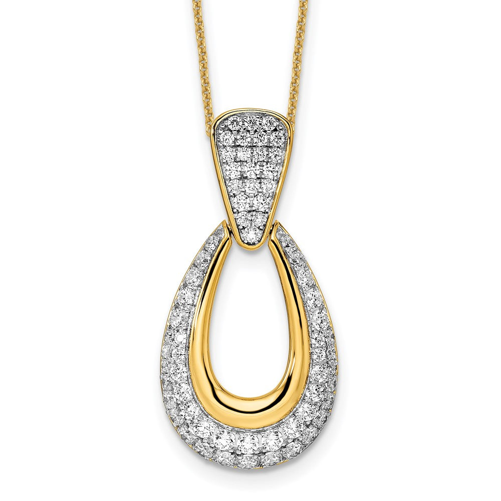 True Origin Lab Grown Diamond VS+ F+ 18 in Complete Teardrop Necklace