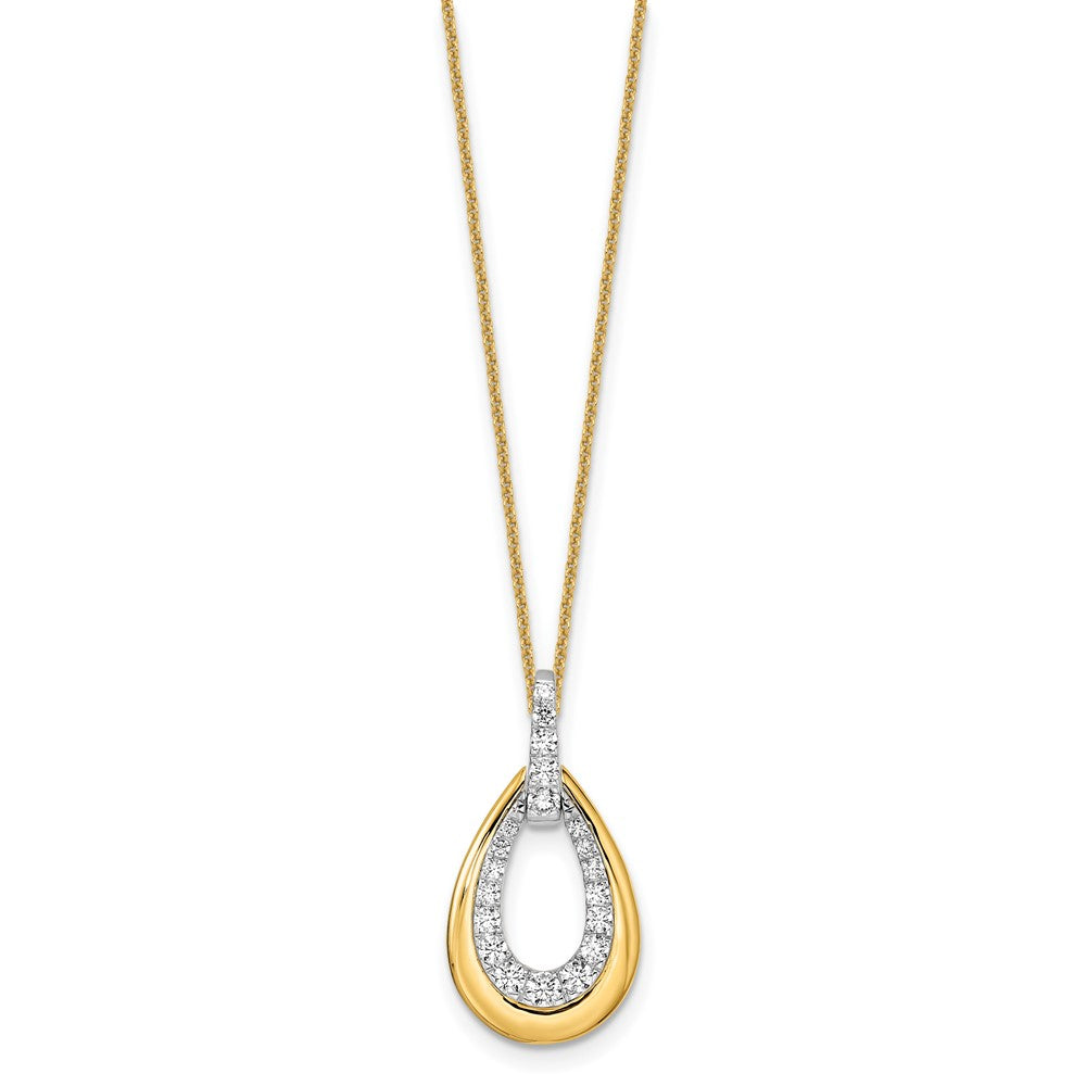 True Origin and Lab Grown Diamond VS+ F+ 18 in Complete Teardrop Necklace
