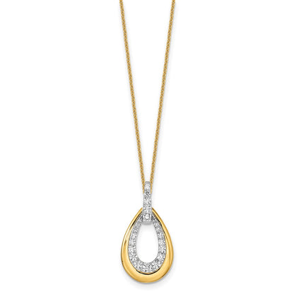 True Origin and Lab Grown Diamond VS+ F+ 18 in Complete Teardrop Necklace