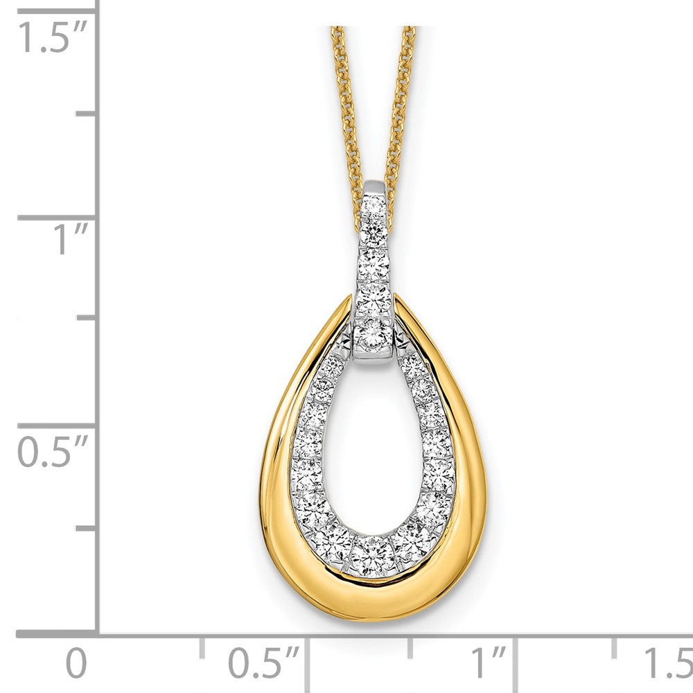 True Origin and Lab Grown Diamond VS+ F+ 18 in Complete Teardrop Necklace