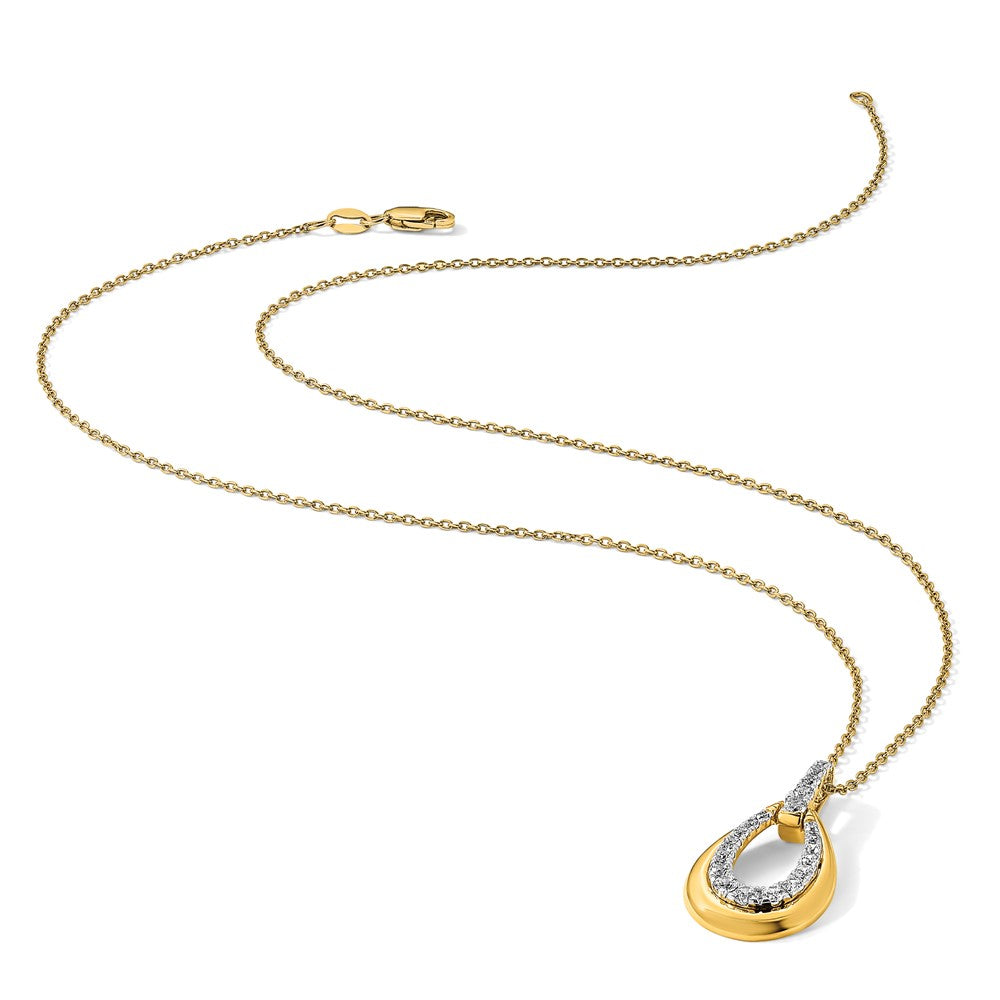 True Origin and Lab Grown Diamond VS+ F+ 18 in Complete Teardrop Necklace