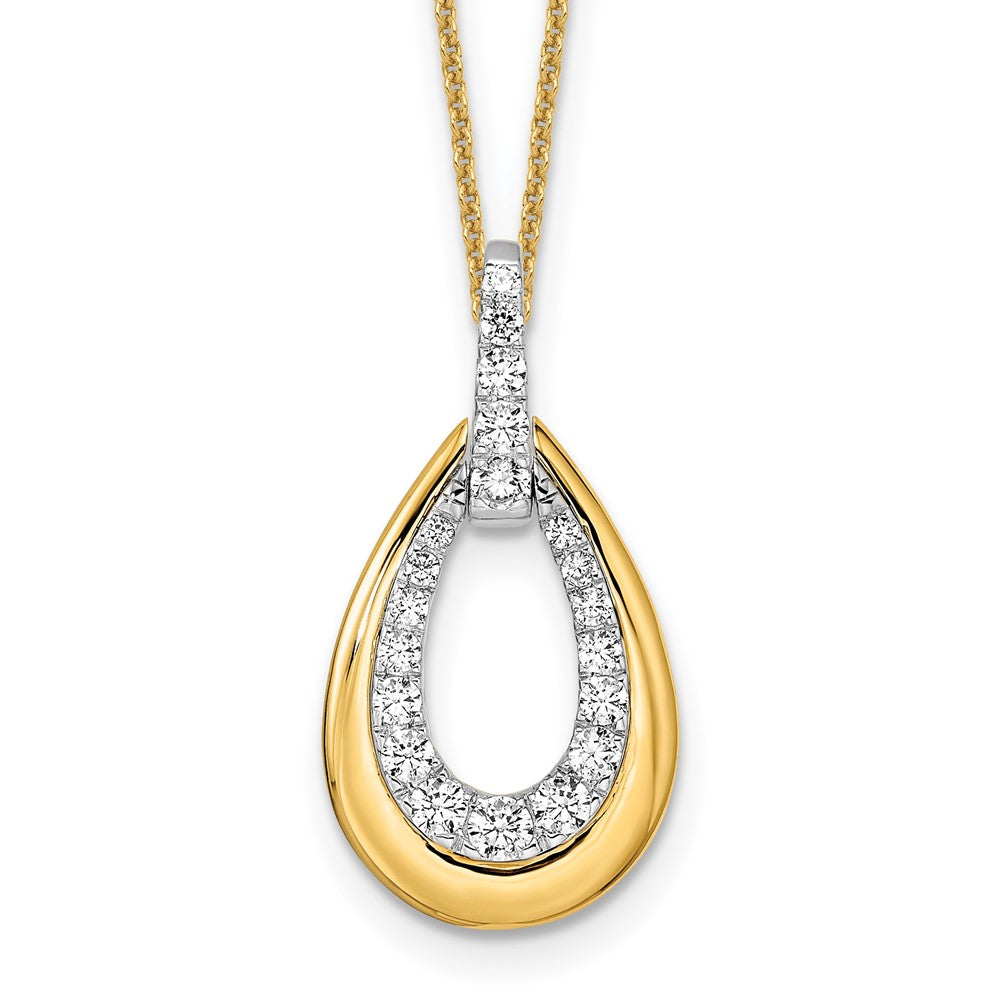True Origin and Lab Grown Diamond VS+ F+ 18 in Complete Teardrop Necklace