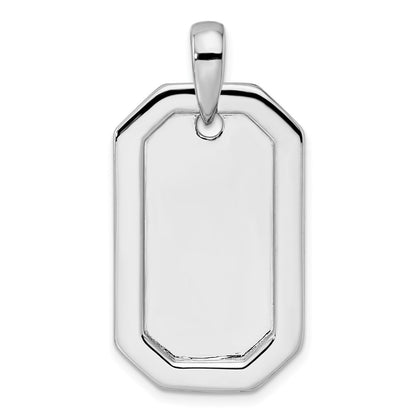 True Origin Men's Lab Grown Diamond VS+ F+ Complete Dog Tag Pendant