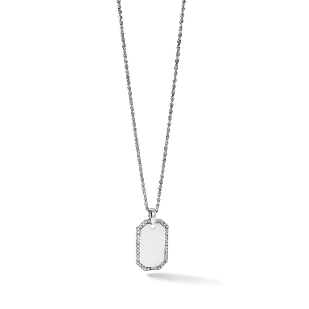 True Origin Men's Lab Grown Diamond VS+ F+ Complete Dog Tag Pendant