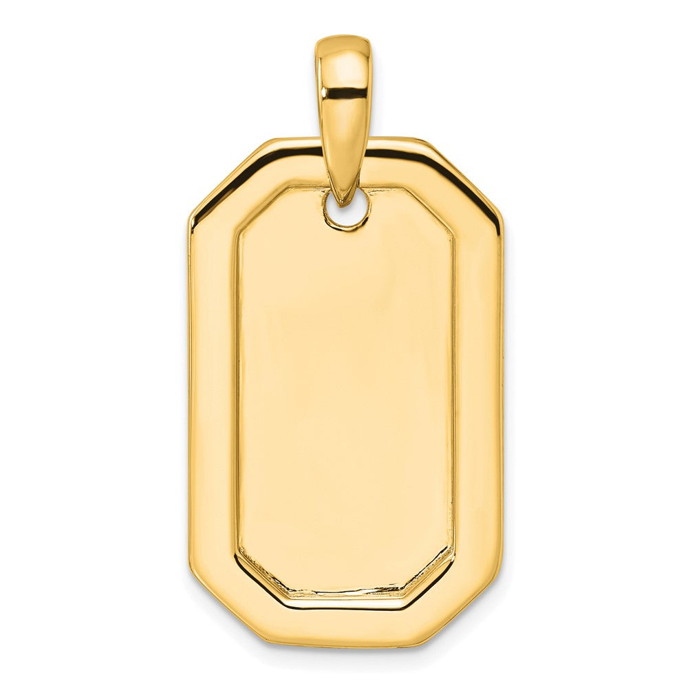 True Origin Men's Lab Grown Diamond VS+ F+ Complete Dog Tag Pendant
