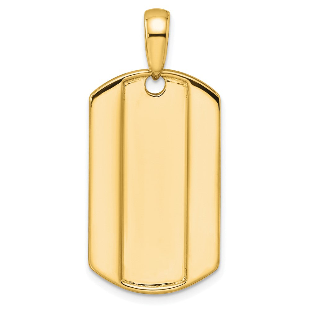 True Origin Men's Lab Grown Diamond VS+ F+ Complete Dog Tag Pendant