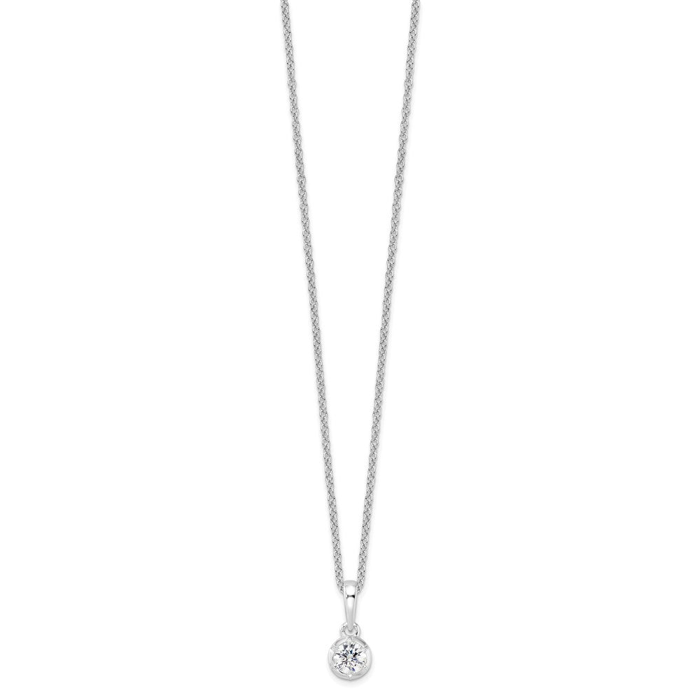 True Origin Lab Grown Diamond VS+ F+ Complete 18 in Round Solitaire Necklace