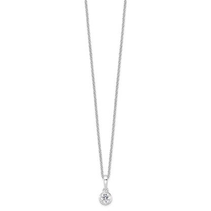 True Origin Lab Grown Diamond VS+ F+ Complete 18 in Round Solitaire Necklace